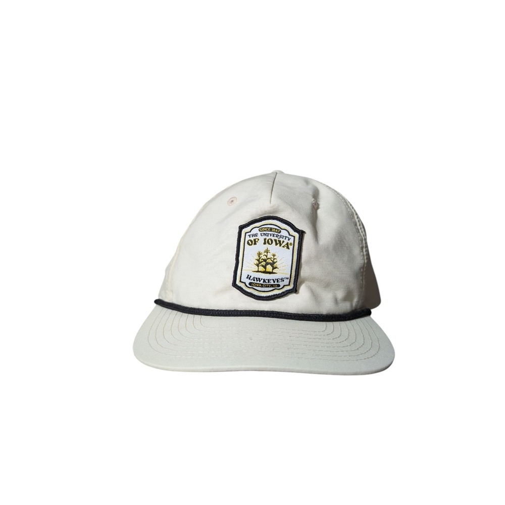 Iowa Hawkeyes Snapback Hat White Farmer Corn